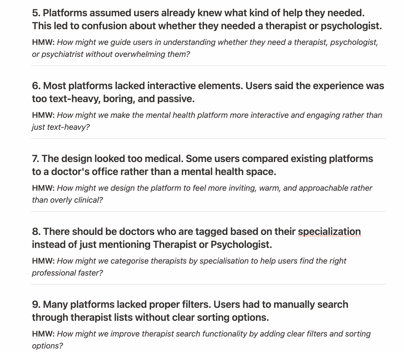Mind Arc research priority mapping