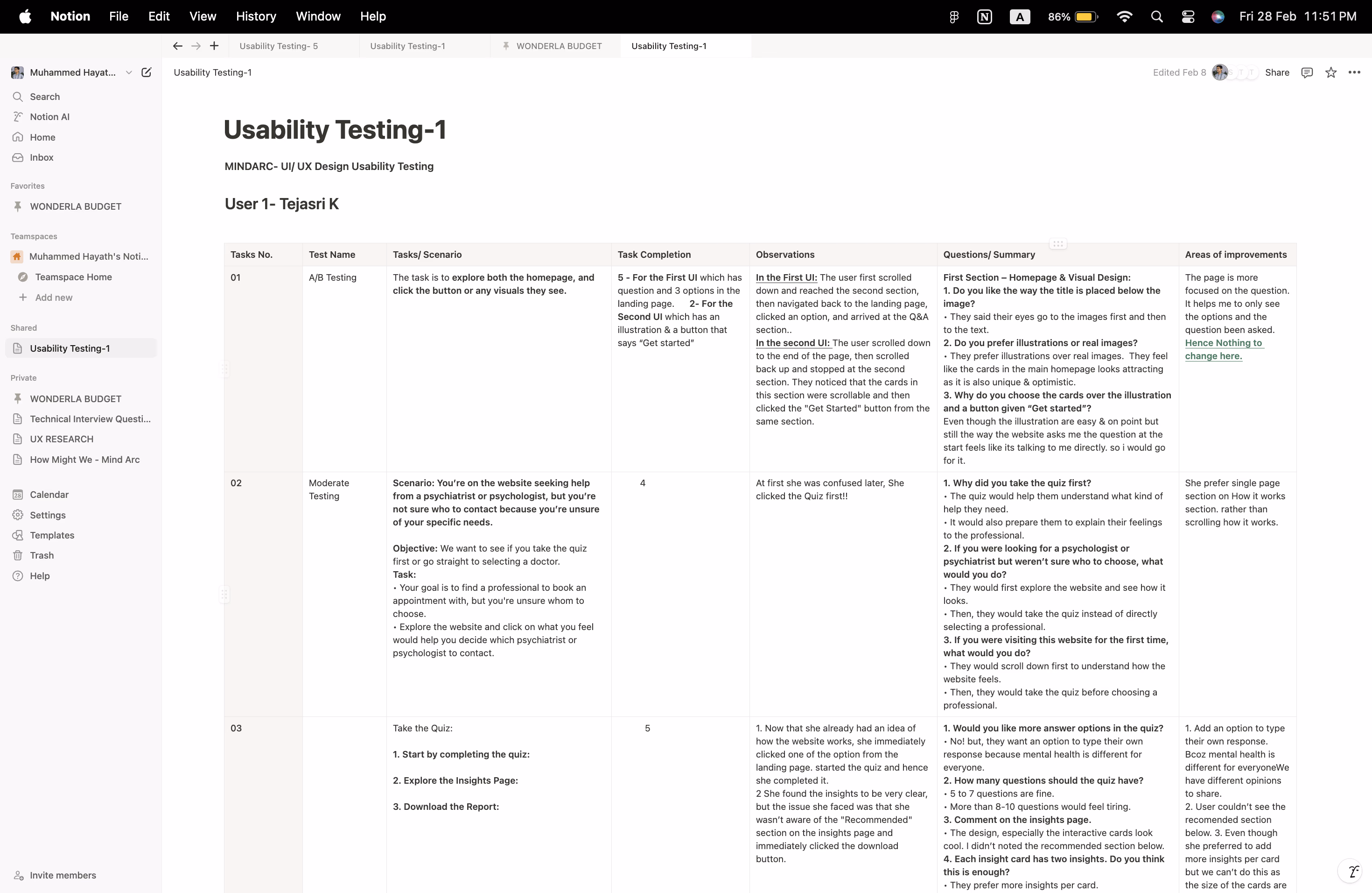 Mind Arc desktop homepage
