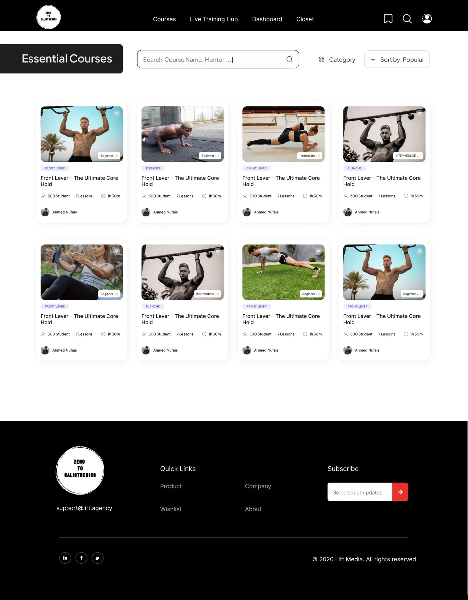 Essential calisthenics courses experience